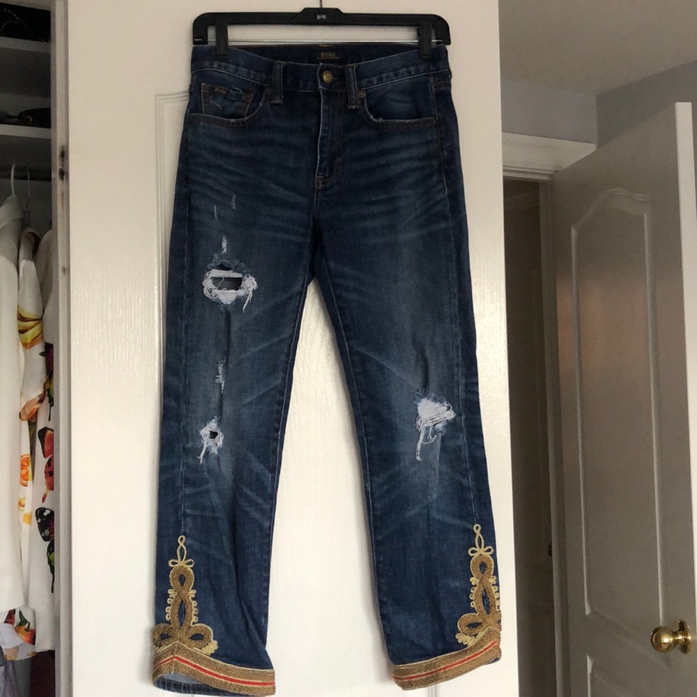 Polo Ralph Lauren cropped boyfriend jeans